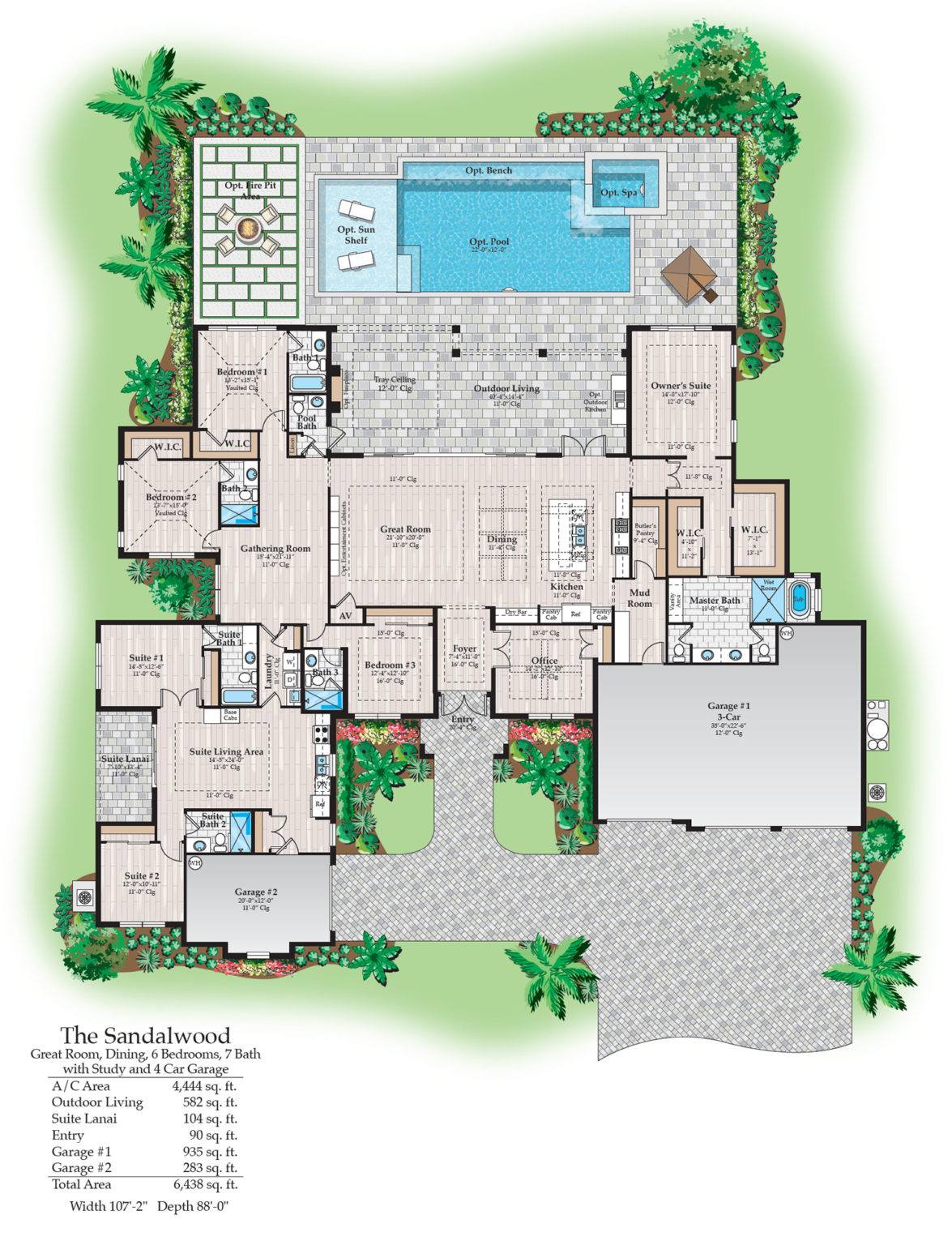 Sandalwood-Floorplan | Gulfstream Homes